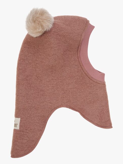 Huttelihut Balaklava Merinoull med Dusker, Burlwood