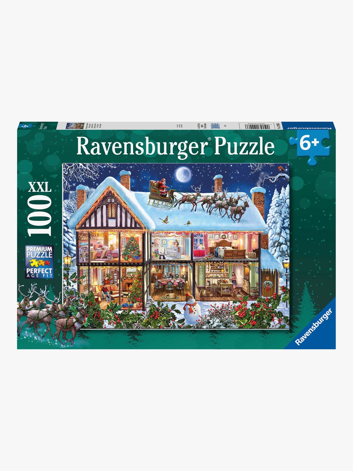 Ravensburger Puslespill Jul Hjemme, 100 Biter