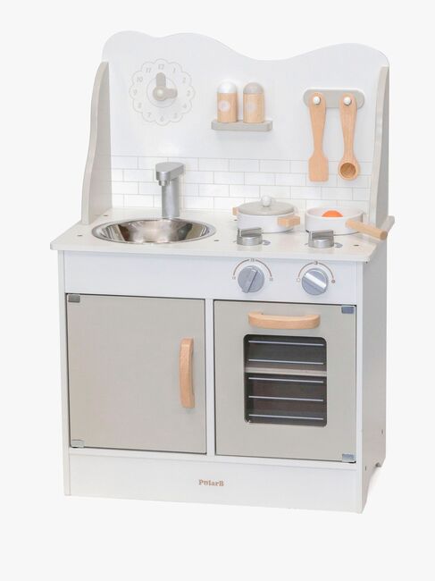 PolarB Lekekjøkken med Tilbehør, Grå