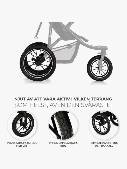 Kinderkraft HELSI 2 Terrengvogn, Grey