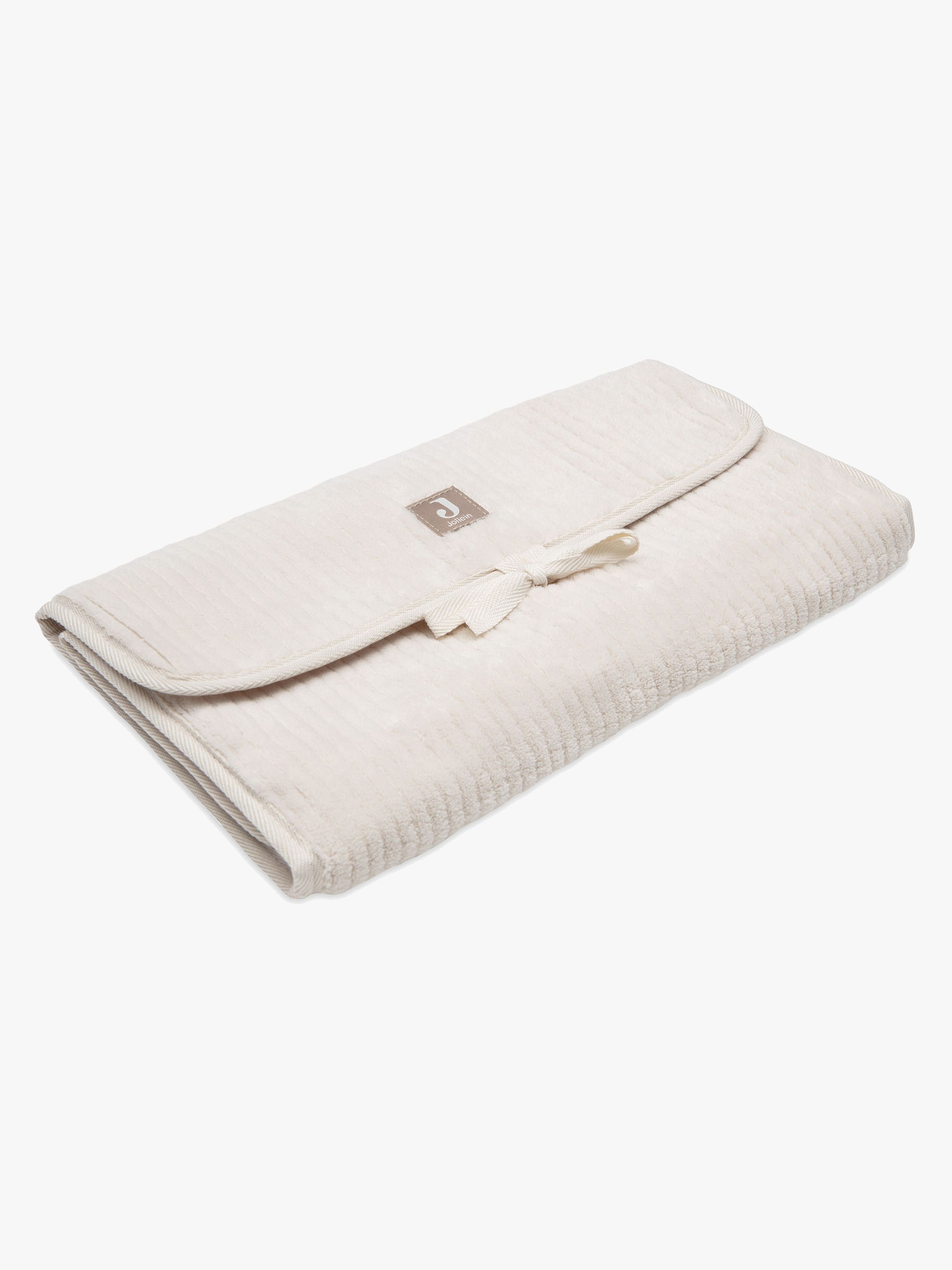 Jollein Cloudy Rib Stellematte med Oppbevaringslommer, Oatmeal - Stelleunderlag - 100% Polyester