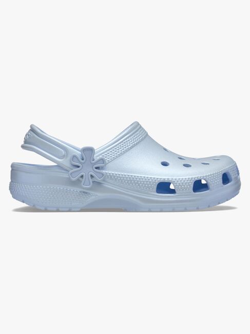 Crocs Classic Pearl Shine Tøfler, Blue Frost