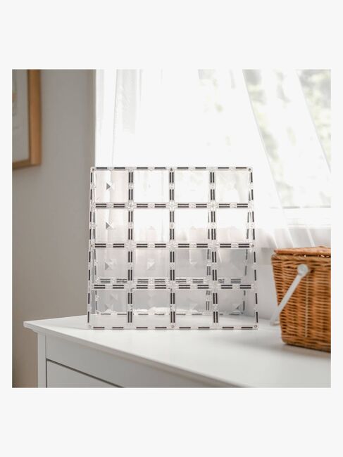 Connetix Magnetiske Byggeklosser Bunnplater Clear 2-Pakk