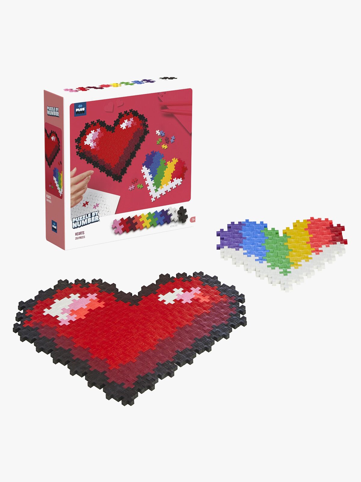 Plus-Plus Puzzle By Number Hjerter 250 Deler