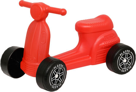 Plasto Scooter med Stille Hjul 50 cm, Rød
