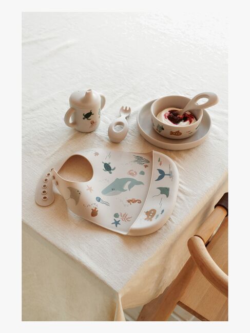 LIEWOOD Tilda Smekke med Trykk 2-Pack, Sea Creature/Sandy