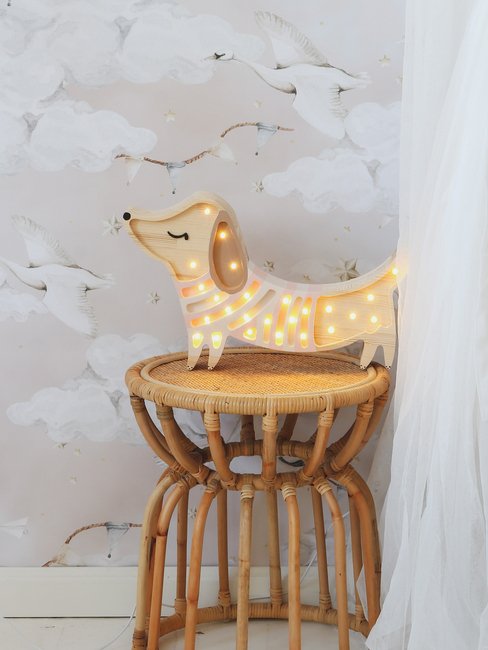Little Lights Lampe Hundevalp, Strawberry Cream