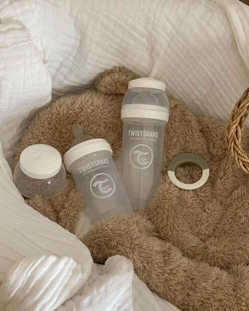 Twistshake Tåteflaske Anti-Kolikk 180 ml, Hvit