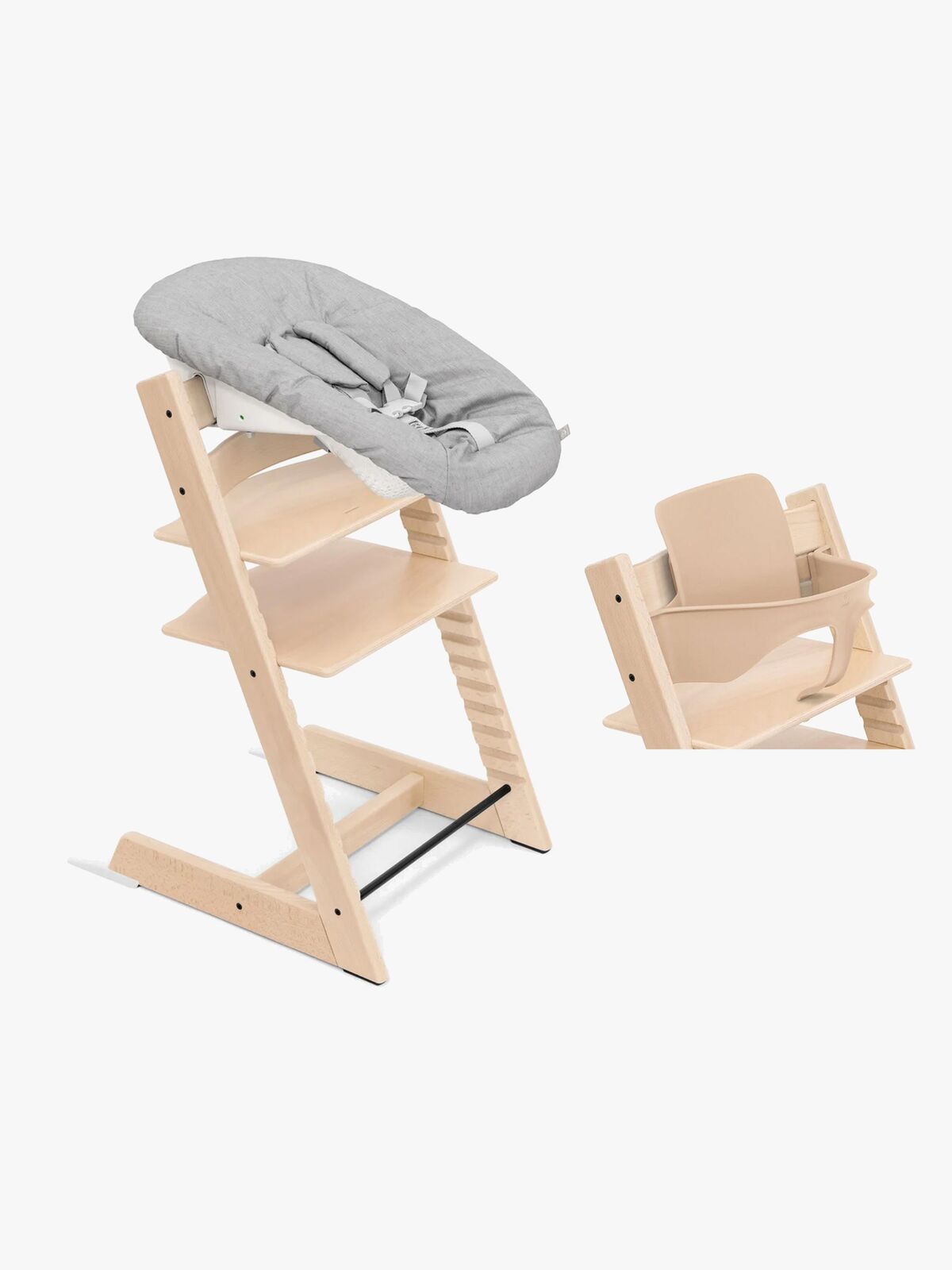 Stokke Tripp Trapp Matstol Bundle inkl. Newborn Set, Natural/Grey