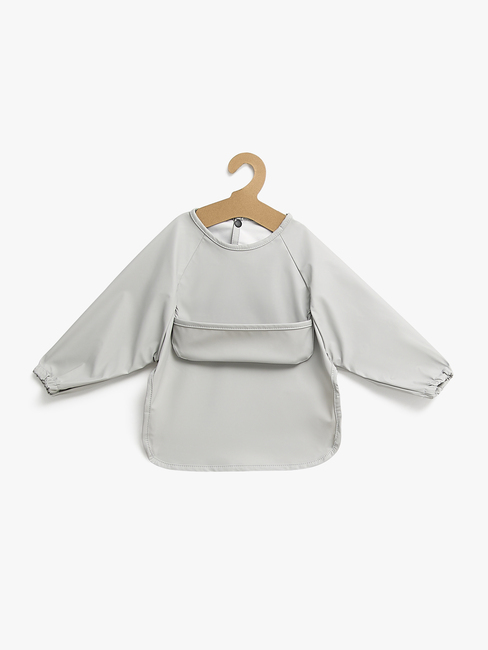 Beemoo CARE Bib  Langermet Smekke, Light Grey