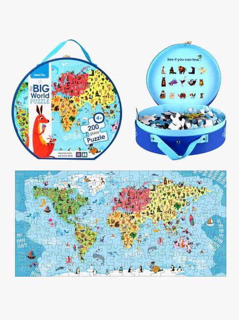 Barbo Toys  Vårt Store Puslespill Verden 200 Brikker
