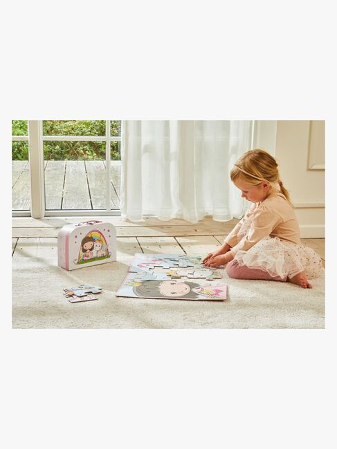 Barbo Toys Lillie & Ellie Koffert med Gulvpuslespill 24 Brikker