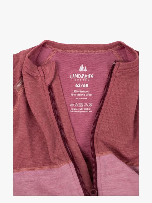 Lindberg Bamboo Merino Superundertøy Vinterdress, Blush/Rose