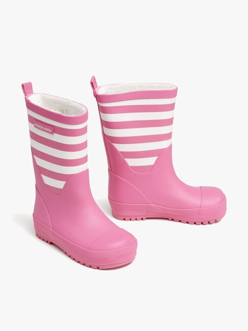 Nordbjørn Dunder Fôrede Gummistøvler, Fuschia/White