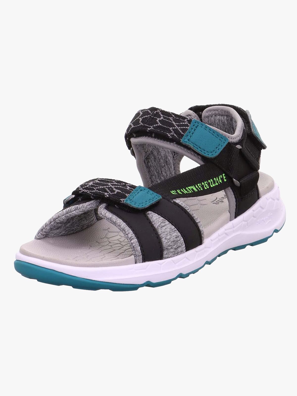 Superfit Criss Cross Sandaler, Black/Green