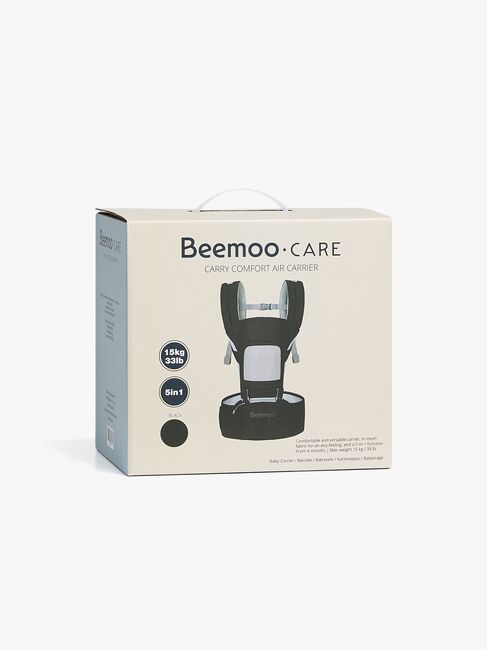 Beemoo CARE Carry Comfort Air 4-in-1 Bæresele & Hoftebærer, Black