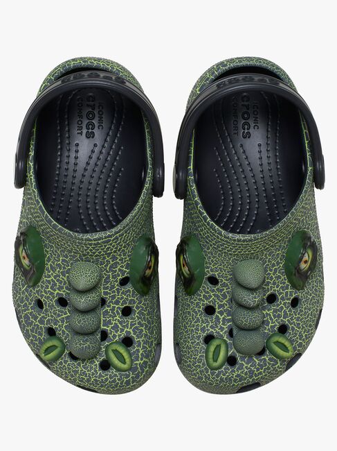 Crocs Classic IAM Scary Dino Kids Sandaler, Svart