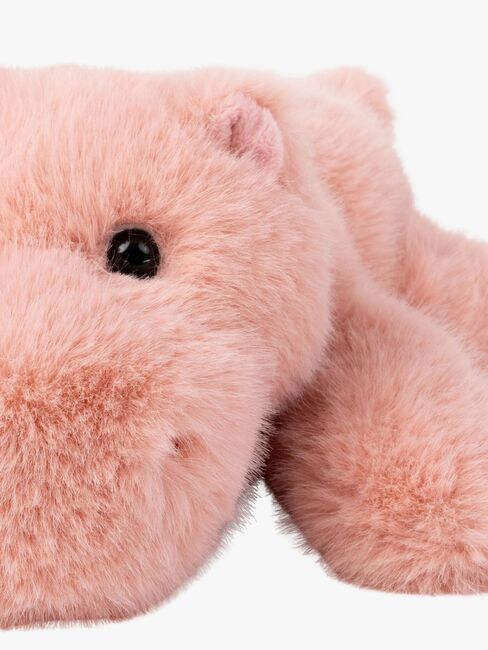 Teddykompaniet Kosedyr Liggende Flodhest 30 cm, Rosa