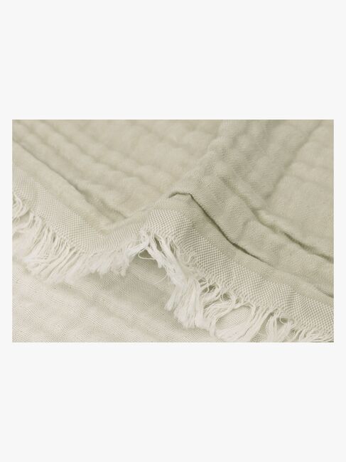 Jollein Musselinteppe Fringe, Olive Green/Ivory