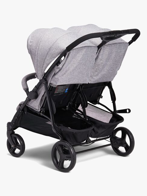 Beemoo Twin Shopper Søsken- & Tvillingvogn, Grey Mélange