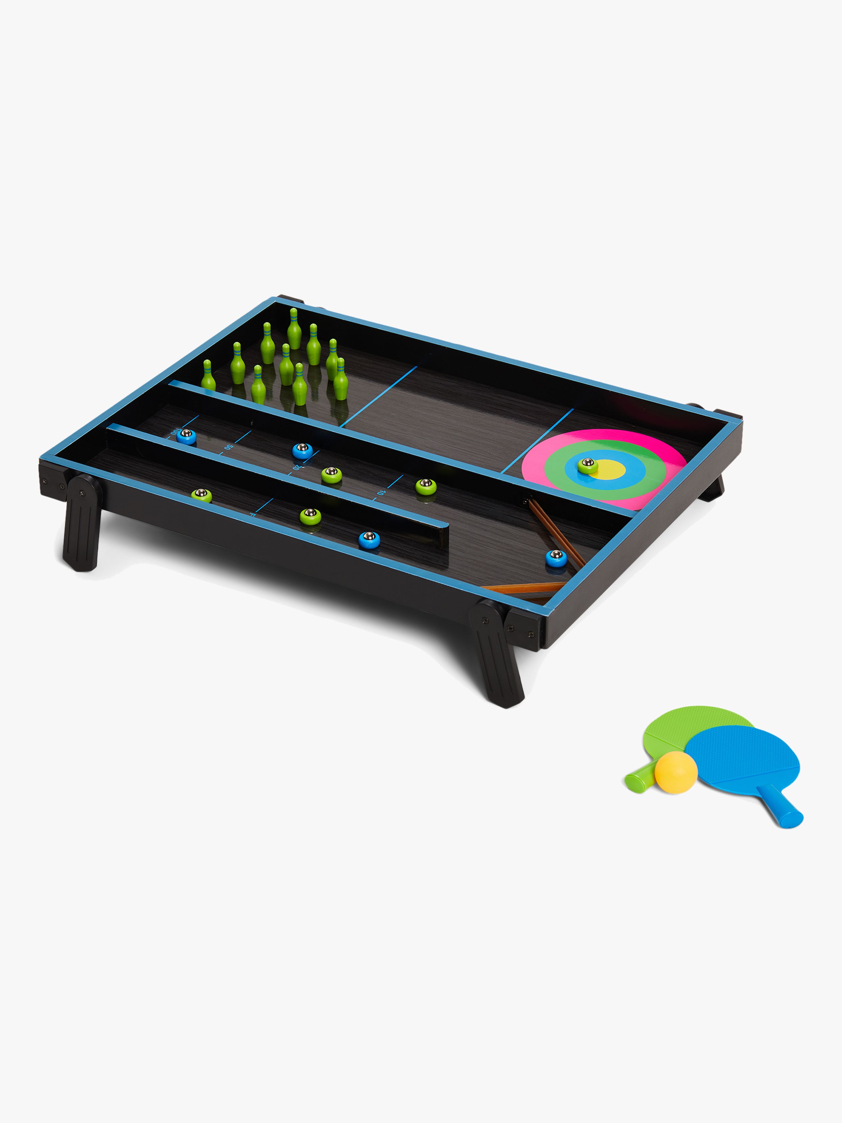 Pinepeak Spillbord 4-i-1, Neon/Svart - Multispillebord