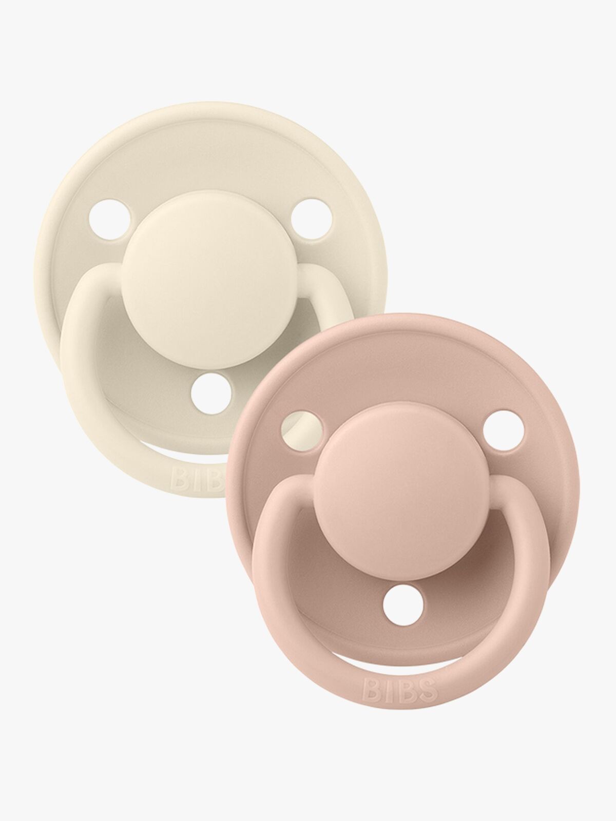 BIBS Smokk De Lux 2-pack Silicone, Ivory/Blush