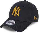 New Era NYY League Essential 9Forty Caps, Navy Yellow