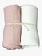 Mini Dreams Musselinteppe 2-pack, Hvit/Rosa