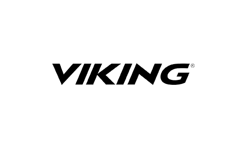 Logo med teksten 'VIKING'.