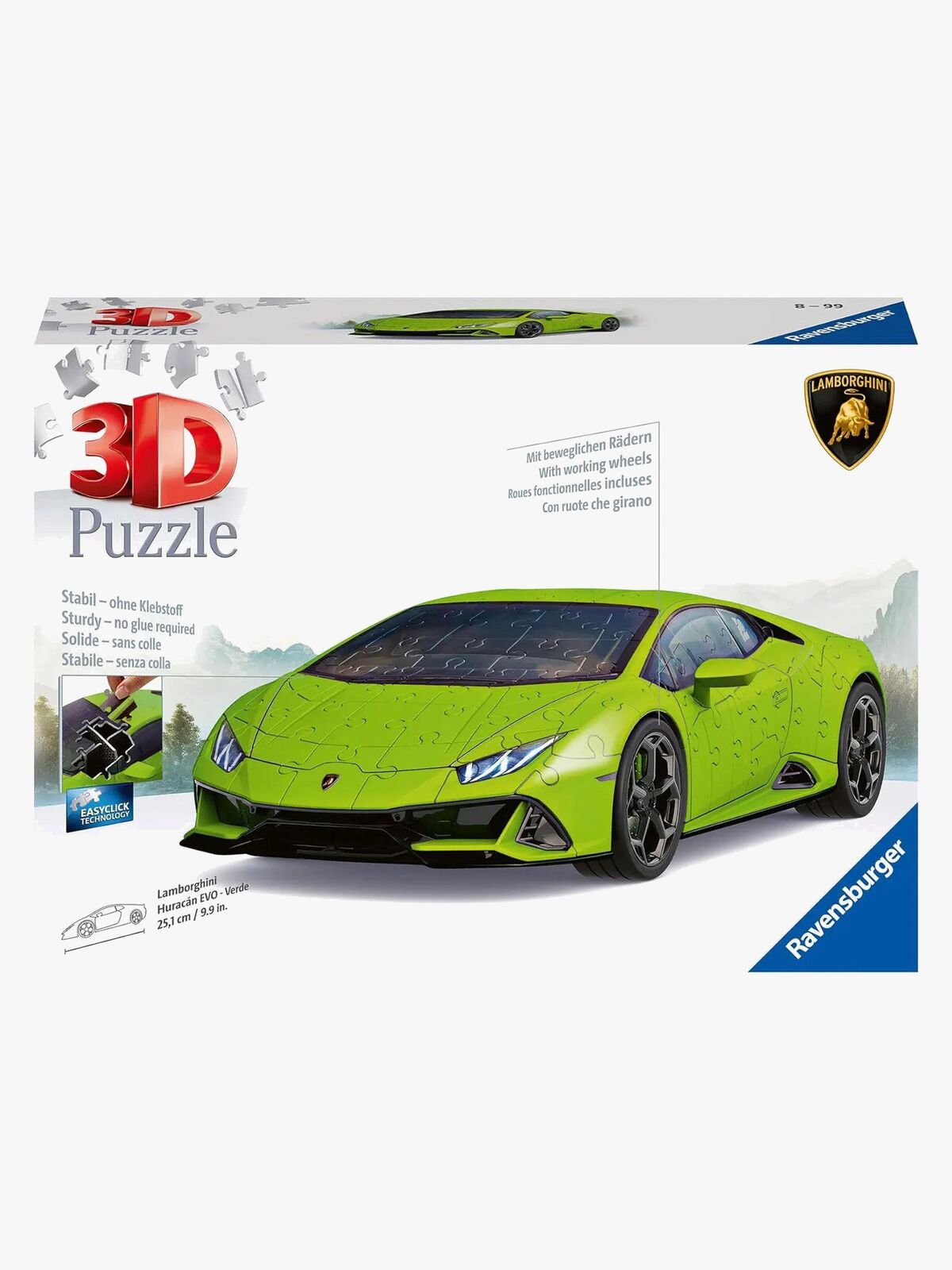 Ravensburger Lamborghini Huracán EVO-Verde 3D-puslespill 156 Brikker