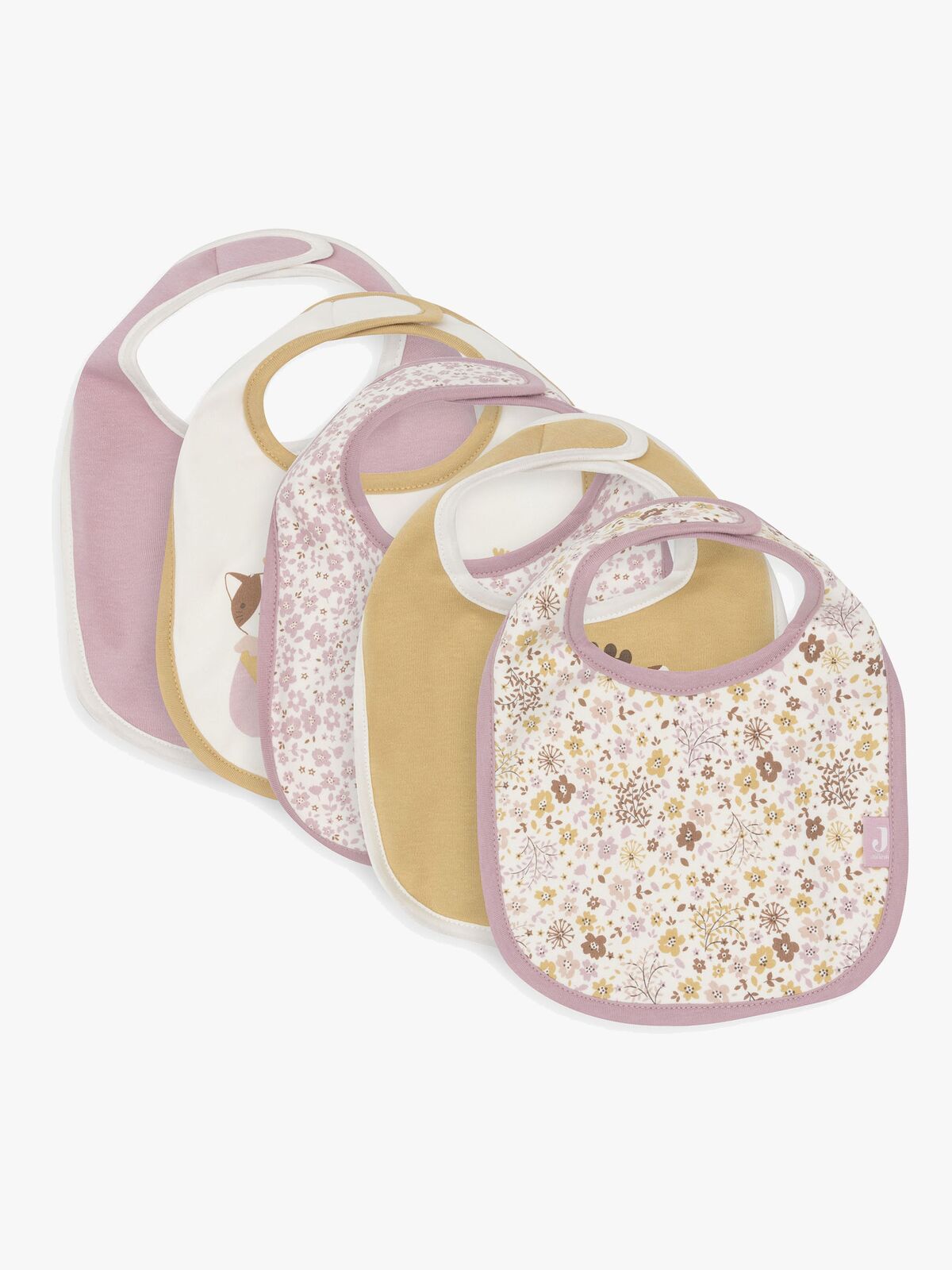 Jollein Bandana Tøysmekke Vanntett 5-Pakk, Flower Fairies