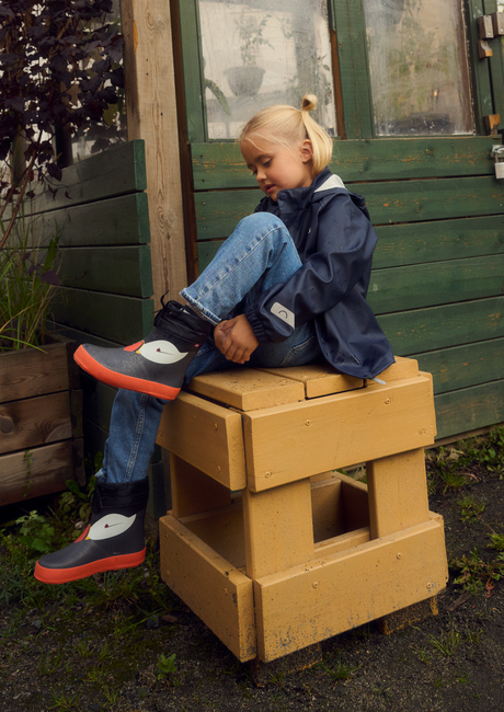 Viking Alv Paw Print Barefoot Gummistøvler, Black