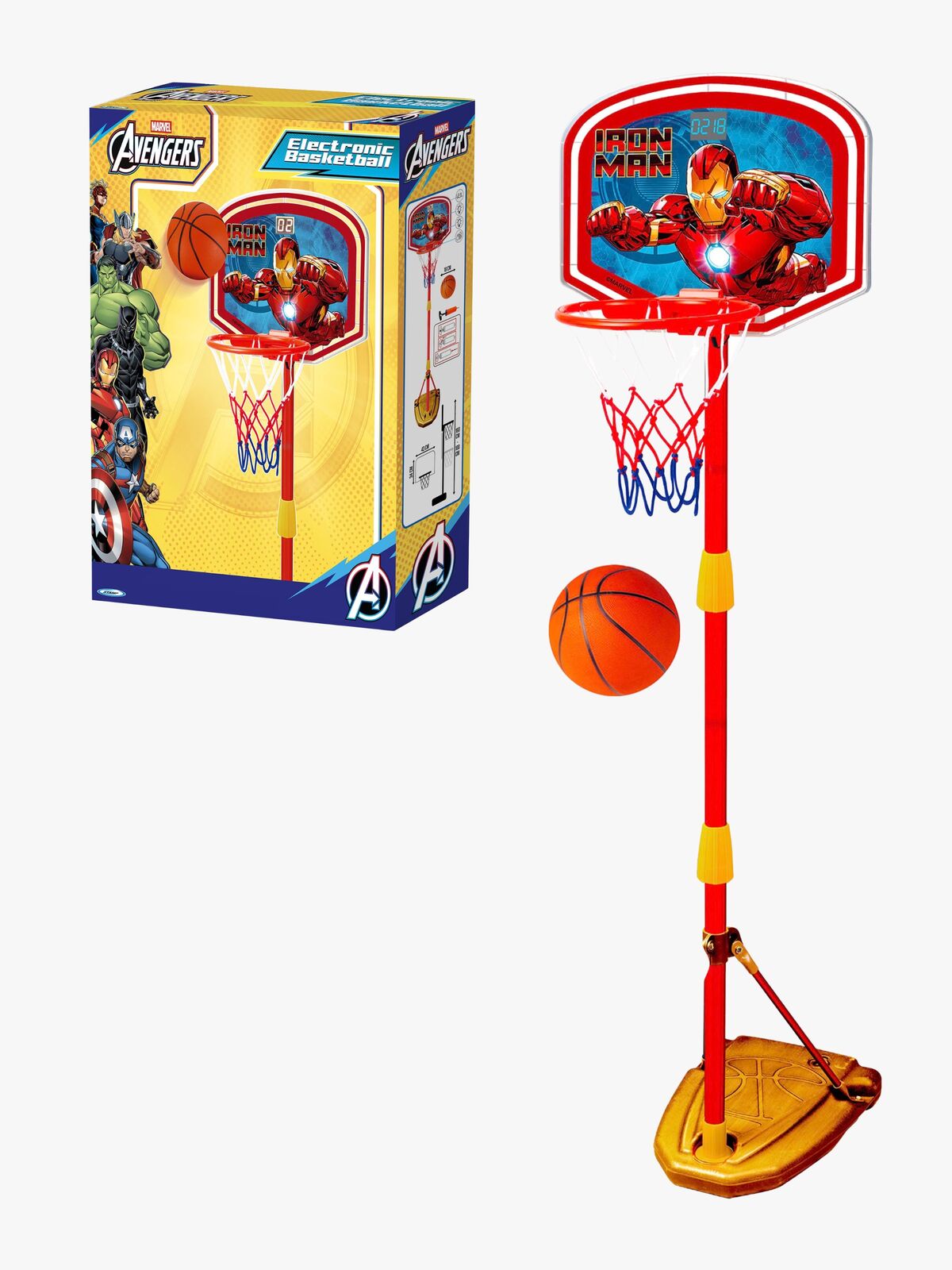 Marvel Iron Man Basketballstativ med Lys- og Lydeffekt 100-160 cm