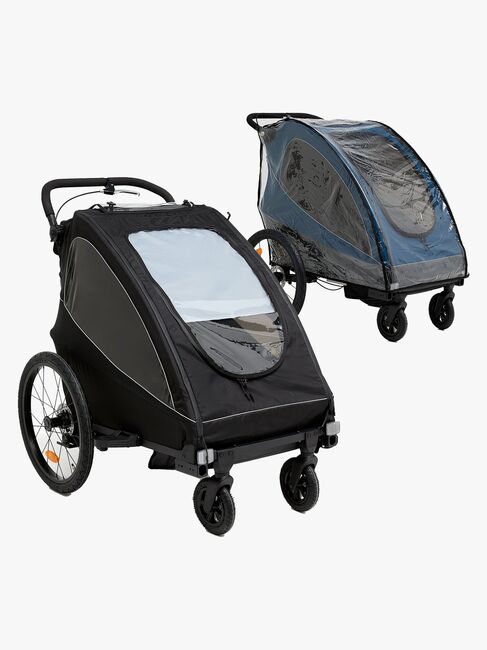 Beemoo Activity Sport Sykkelvogn Inkl. Regntrekk, Black