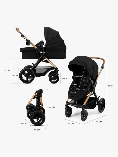 Kinderkraft MOOV 2 XL Air Kombivogn, Pure Black