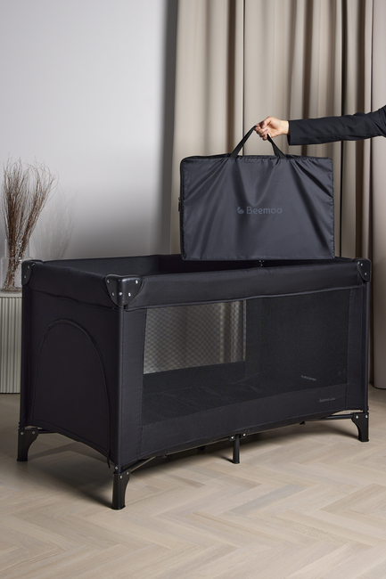 Beemoo CARE QuickFold Reiseseng inkl. Madrass, Black