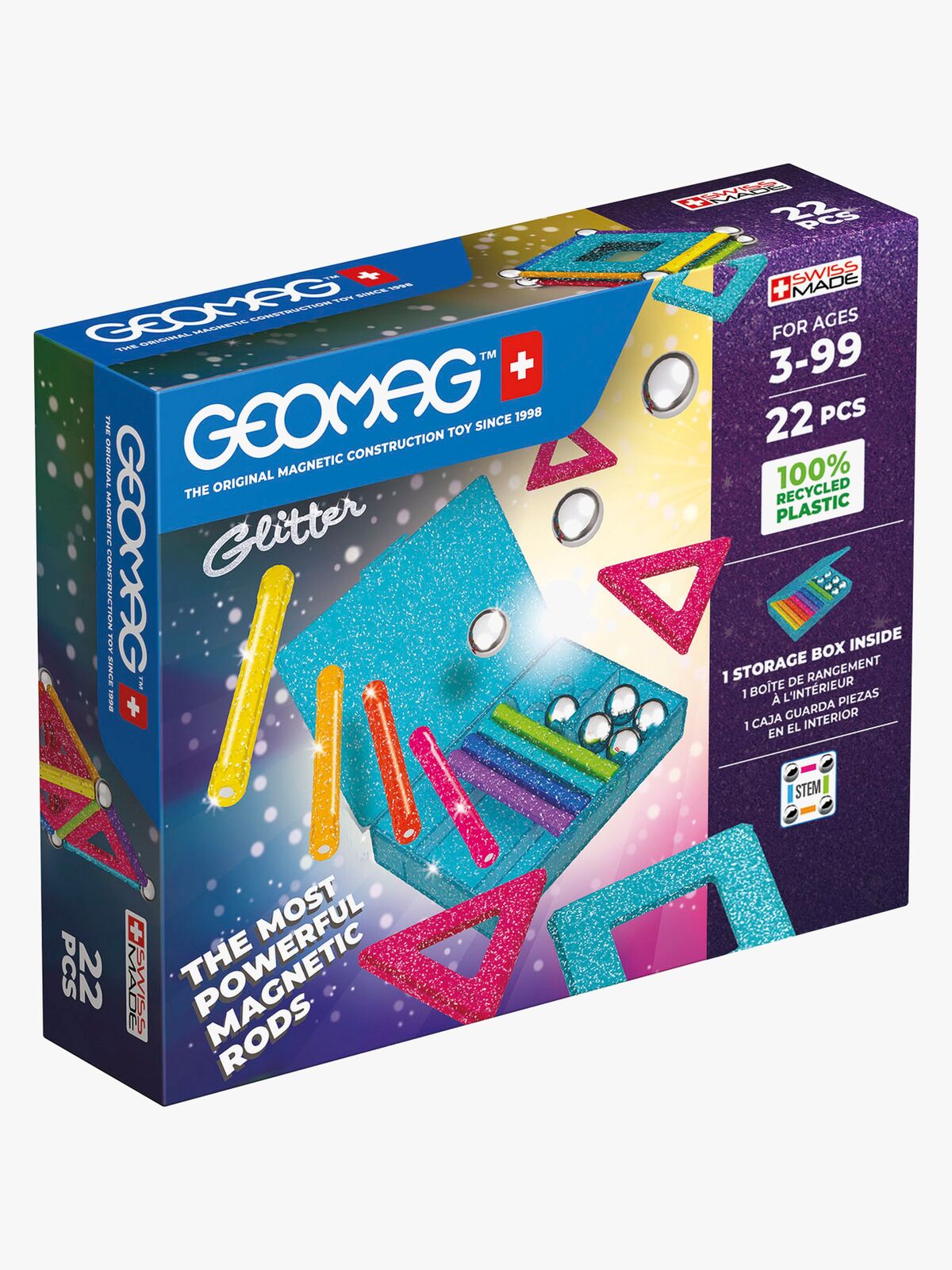 Geomag Glitter Panels Byggesett 22 Deler