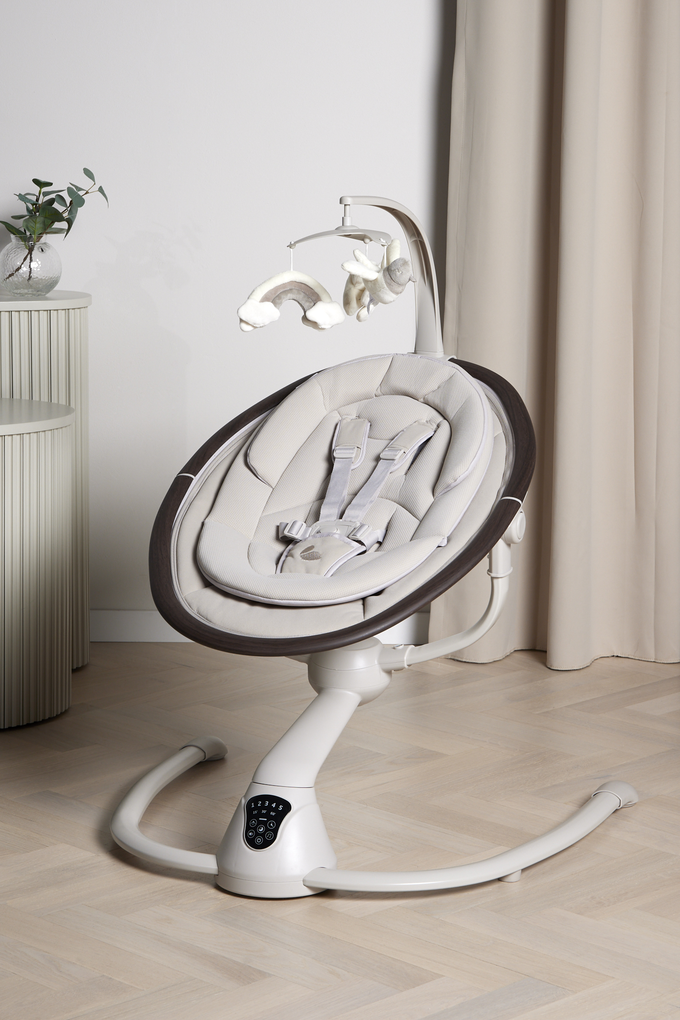 Beemoo PLAY Rocker 2 Vippestol, Sand/Wood - Elektriske Vippestoler
