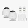 Beemoo CARE Wearable LED Elektrisk Brystpumpe Dobbel inkl. Melkeposer 30-pack & Flasker 2-pack
