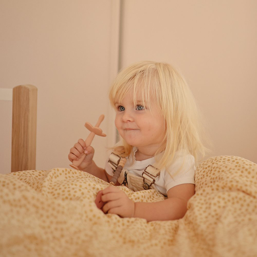 Mushie Flower Lære-tannbørste, Blush