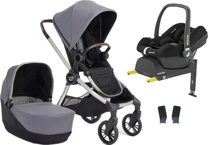Baby Jogger City Sights Duovogn inkl. Maxi-Cosi CabrioFix i-Size Babybilstol & Base, Dark Slate
