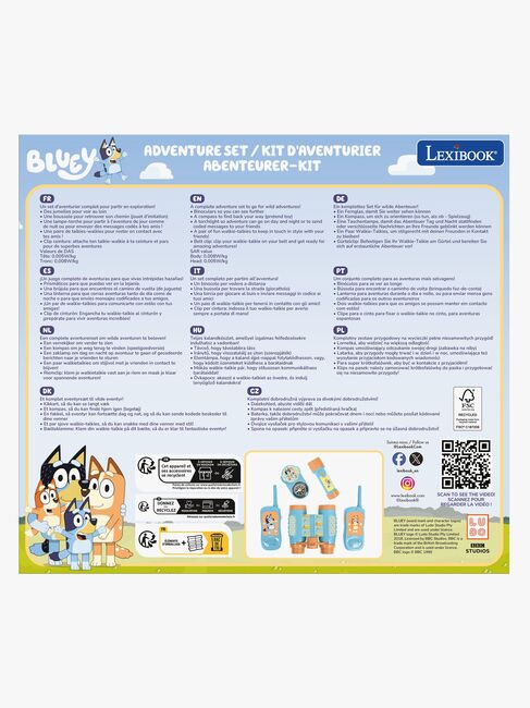 Bluey Eventyrsett med Walkietalkier 120 m