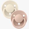 BIBS Smokk De Lux 2-pack Silicone, Ivory/Blush