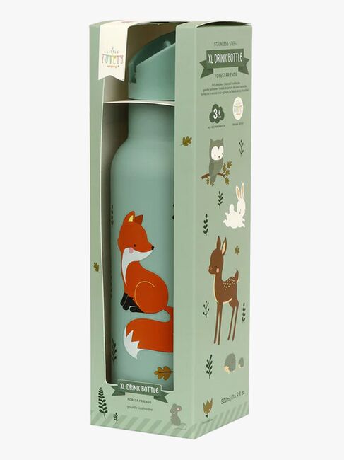 A Little Lovely Company Stainless steel XL Vannflaske, Forest friends