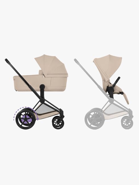Cybex ePriam Duovogn, Matt Black/Cozy Beige