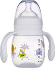 2B Baby Tåteflaske Med Håndtak Babblarna 180 ml, Hvit