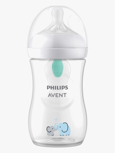 Philips Avent Natural Response Tåteflaske 260 ml, Airfree, Elefant Deco