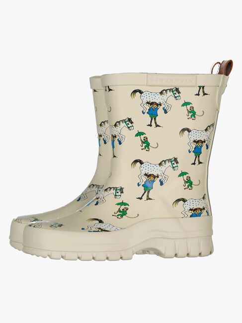 Geggamoja Gummistøvler Pippi Langstrømpe, Beige