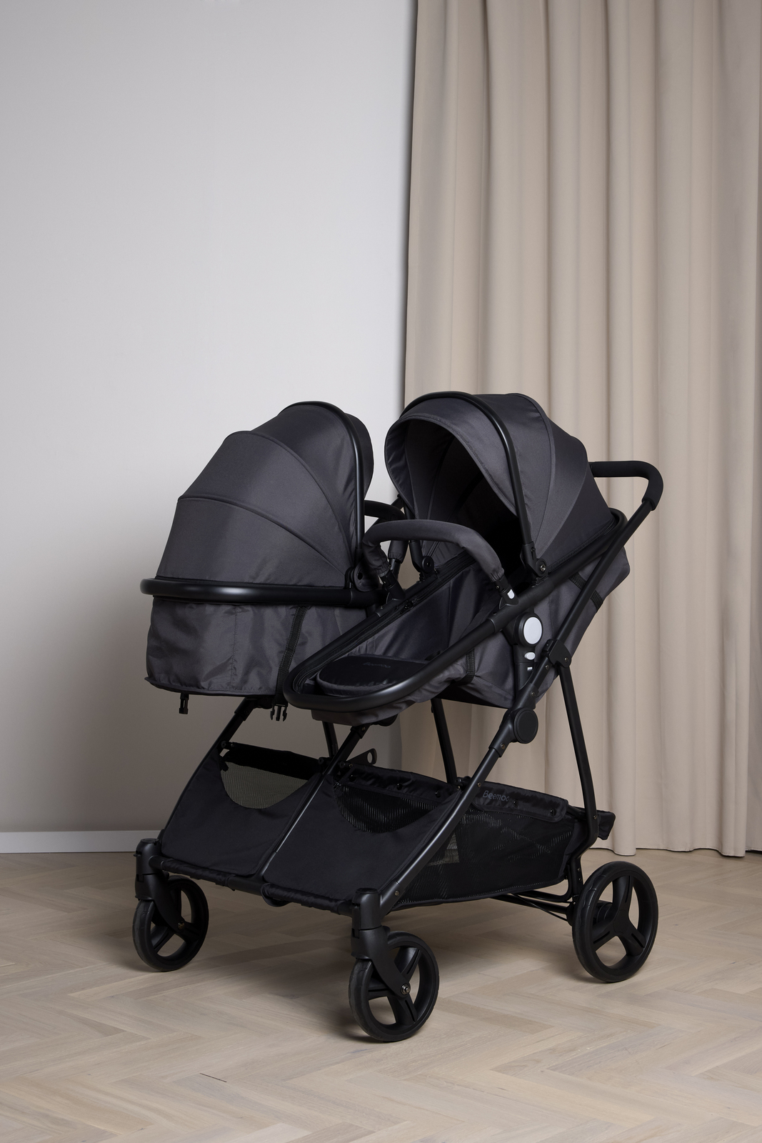 Beemoo Move Twin 2-in-1 Søskenvogn, Asphalt