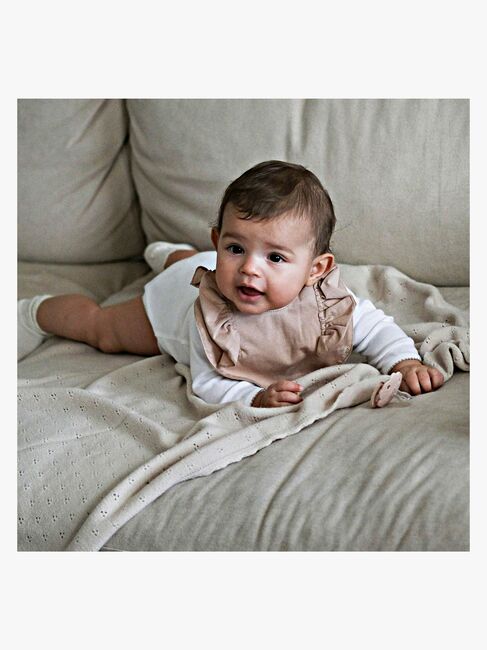 Elodie  Pointelle-strikket Teppe 100x75, Creamy White
